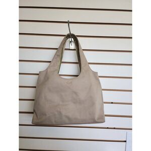 Fossil Boho Khaki Canvas Shoulder Bag With Striped Inside Border Zipper Magnetic